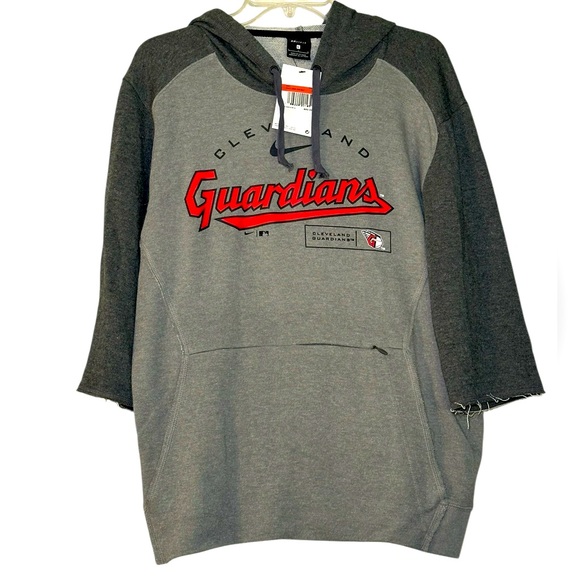 Nike Dri-fit Cleveland Guardians Hoodie Sweatshirt Grey Large NWT MSRP $80‎ - Picture 1 of 11